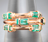 Кольцо с уральскими изумрудами 1,24 карата Золото