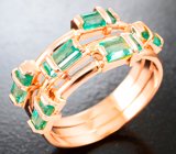Кольцо с уральскими изумрудами 1,24 карата Золото