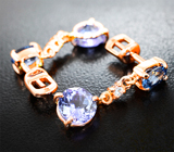 Серьги с сапфирами 1,33 карата и танзанитами 2,68 карата Золото