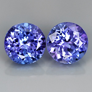 Серьги с сапфирами 1,33 карата и танзанитами 2,68 карата