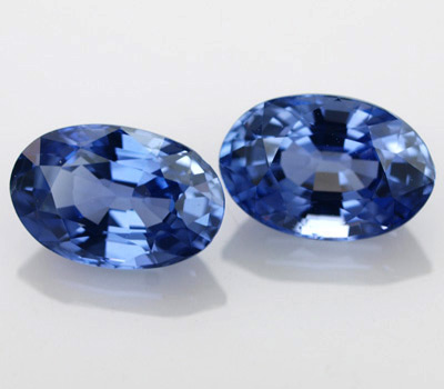 Серьги с сапфирами 1,33 карата и танзанитами 2,68 карата