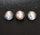 Набор из 3 хризобериллов с эффектом кошачьего глаза 2,45 карата