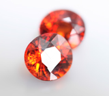Пара насыщенно-оранжевых цирконов 2,53 карата