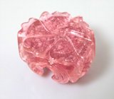 Крупный розовый резной турмалин 30,83 карата