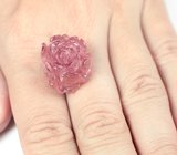 Крупный розовый резной турмалин 30,83 карата