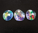 Набор из 3 ограненных черных опалов 2,51 карата