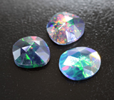 Набор из 3 ограненных черных опалов 2,51 карата