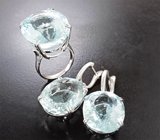 Комплект с аквамаринами 78,47 карата