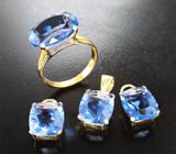 Комплект с флюоритами со сменой цвета 27,99 карата Серебро 925