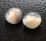 Пара хризобериллов с эффектом кошачьего глаза 1,09 карата