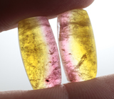 Крупная пара полихромных турмалинов 15,69 карата