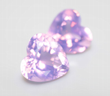 Пара чистейших лавандовых аметистов 12,9 карата