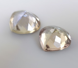 Редкая пара чистейших полихромных цоизитов 1,67 карата