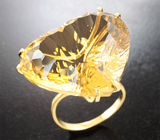 Кольцо с чистейшим цитрином лазерной огранки 48,75 карата  Серебро 925