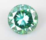 Голубовато-зеленый муассанит 1,31 карата