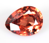 Кольцо с оранжевым цирконом 2,29 карата Серебро 925