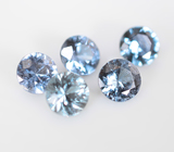 Набор из 5 редких синих гранатов с александритовым эффектом 0,78 карата