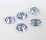 Набор из 5 редких синих гранатов с александритовым эффектом 0,78 карата