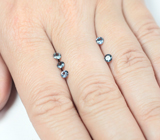 Набор из 5 редких синих гранатов с александритовым эффектом 0,78 карата