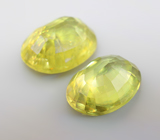 Пара желтовато-зеленых сфенов 4,31 карата