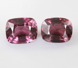 Пара пурпурно-красных шпинелей 2,87 карата