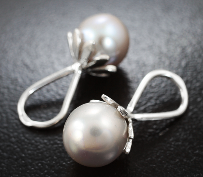 Подвесы для серег с цветным морским жемчугом 6,99 карата