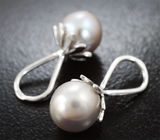 Подвесы для серег с цветным морским жемчугом 6,99 карата Серебро 925