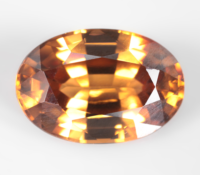 Подвесы для серег с крупными золотисто-желтыми цирконами 11,38 карата