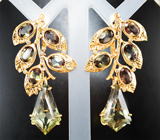 Серьги с диаспорами 15,11 карата, андалузитами 7,02 карата и бриллиантами