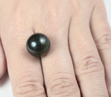 Черная морская жемчужина 20,01 карата! Титановый люстр