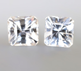 Пара чистейших бесцветных цирконов 3,95 карата