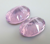 Пара чистейших лавандовых аметистов 12,21 карата