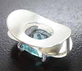 Комплект с неоново-голубыми апатитами 11,23 карата Серебро 925