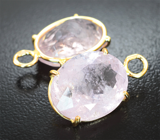 Подвесы для серег с крупными морганитами 17,48 карата