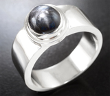 Кольцо cо звездчатым сапфиром 5,64 карата Серебро 925