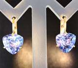 Серьги с флюоритами со сменой цвета 10,43 карата Золото