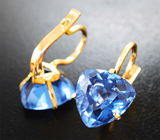 Серьги с флюоритами со сменой цвета 10,43 карата Золото
