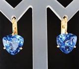 Серьги с флюоритами со сменой цвета 10,43 карата Золото