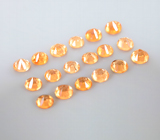 Набор из 13 спессартинов гранатов 2,53 карата