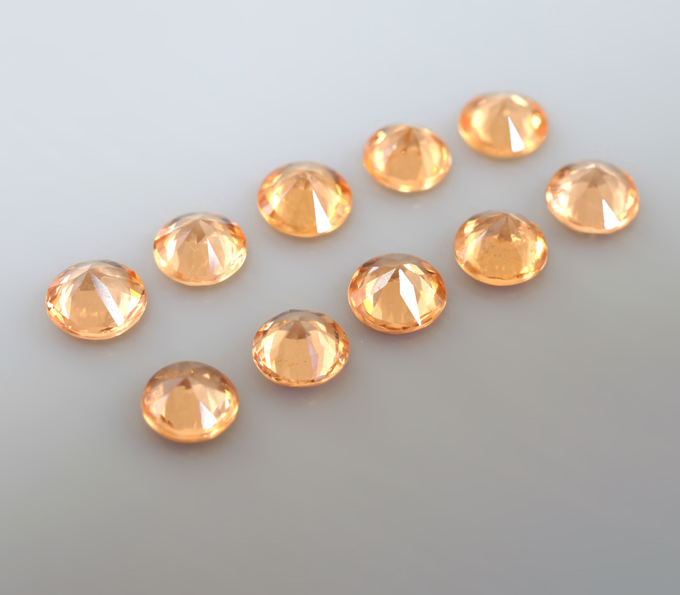 Набор из 10 спессартинов гранатов 1,65 карата