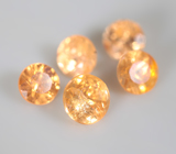 Набор из 5 спессартинов гранатов 1,01 карата