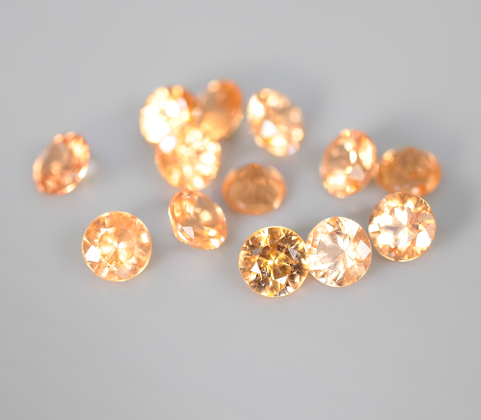 Набор из 13 спессартинов гранатов 2,13 карата