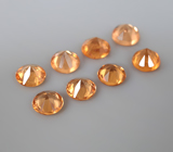 Набор из 8 спессартинов гранатов 1,41 карата