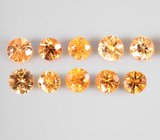 Набор из 10 спессартинов гранатов 1,59 карата