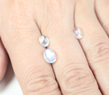 Набор из 3 лунных камней 3,24 карата