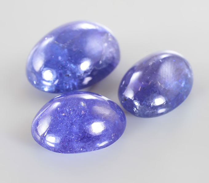 Крупный! Набор из 3 танзанитов 42,69 карата