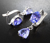 Серьги с танзанитами 5,94 карата