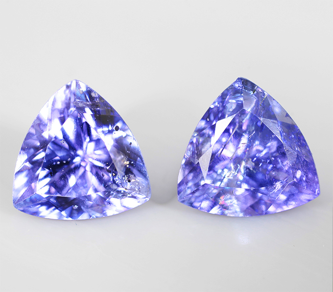 Серьги с танзанитами 5,94 карата