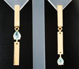 Серьги с параиба турмалинами 0,68 карата