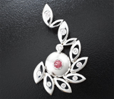 Кулон с биксбитом 0,21 карата и бриллиантами